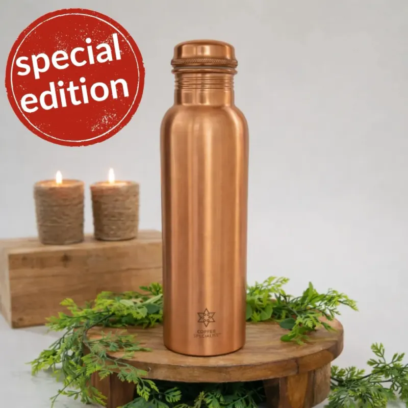 Special Edition Pure Copper Water Bottle 950 ml   - Ayurveda Specialist