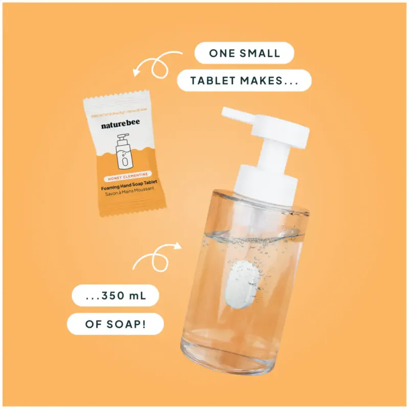 Foaming Hand Soap Refill Tablet, Honey Clementine / Nature Bee