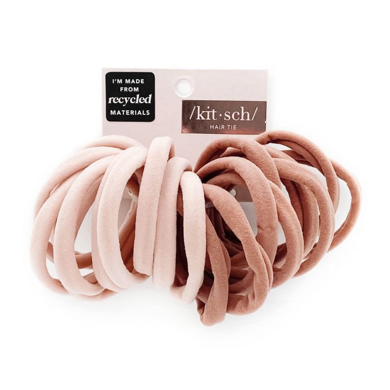20 pk hårstrikk i resirkulert nylon, Blush / Kitsch