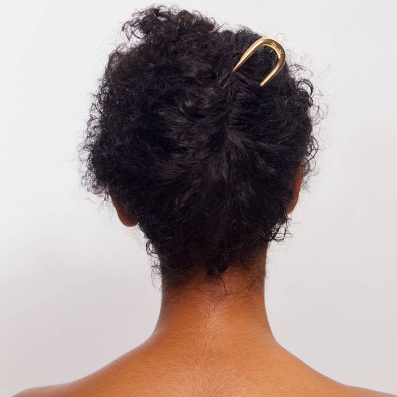 Metal French Hair Pin - Gold / Kitsch