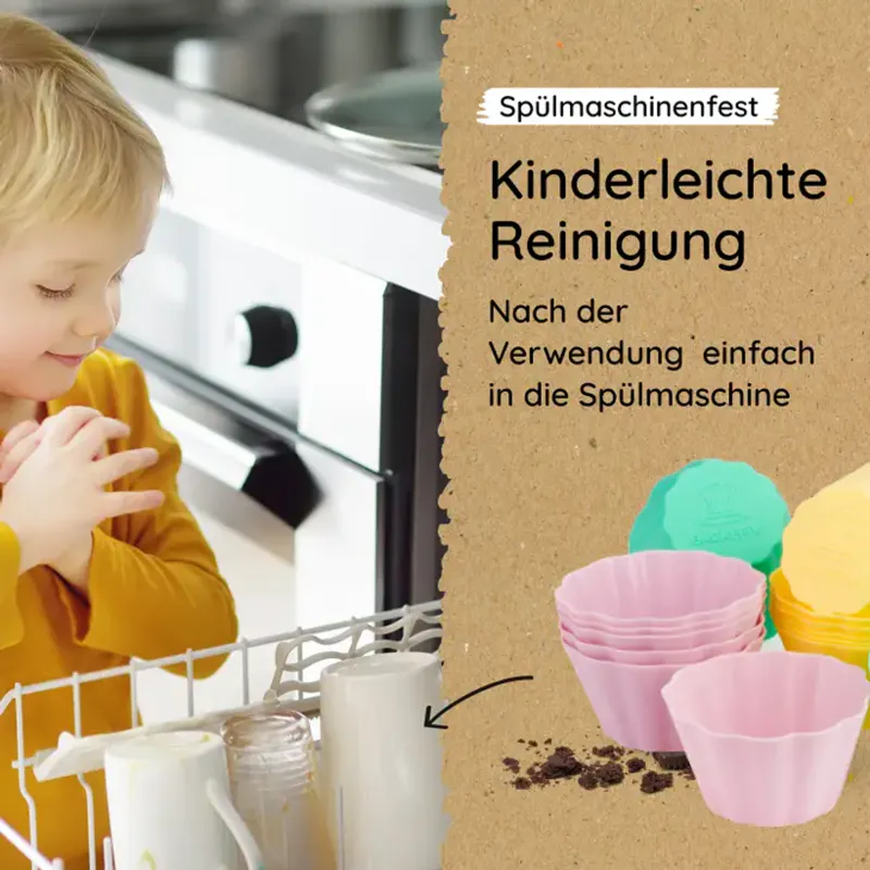 24 stk muffinsformer i silikon, fargemiks / Backefix