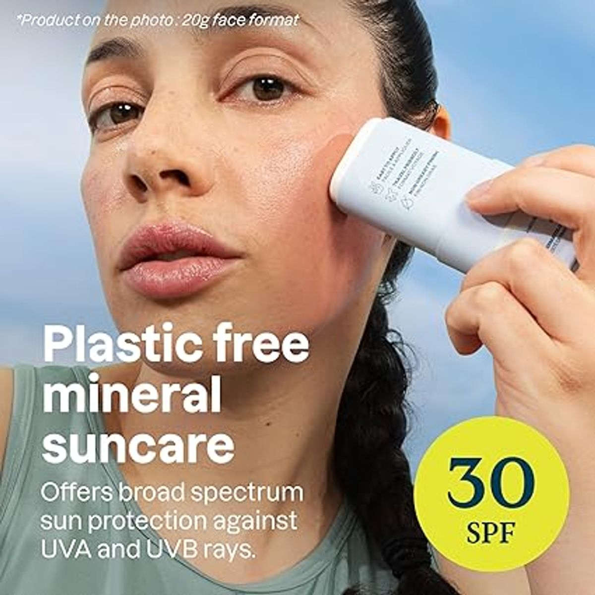Face Stick SPF 30 - Sensitive Unscented  Mineral Sunscreen 20g / ATTITUDE