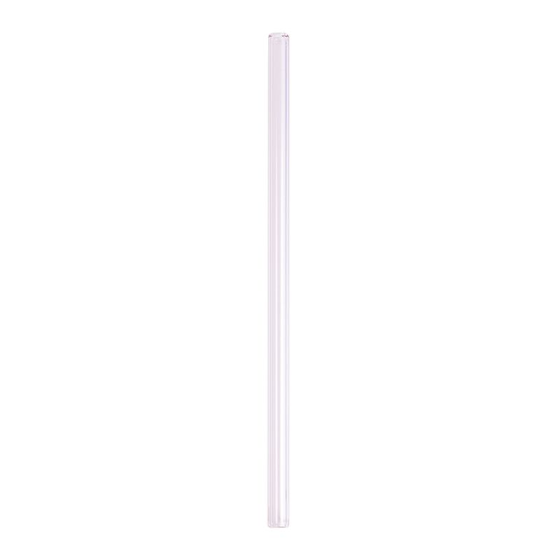 Rett sugerør i glass, Rose Quartz 20cm / Peach