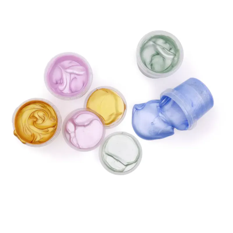 Naturlig fingermaling 4 x 90g, Crystal / neogrün