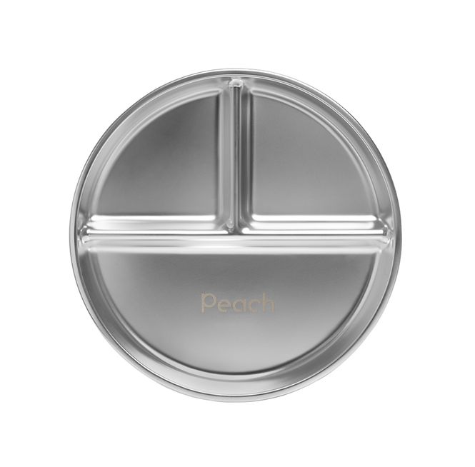 Hovedbilde Tallerken i rustfritt stål med flere rom, SIRKEL / Peach