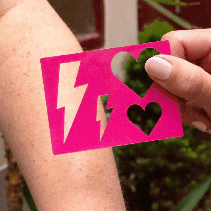 Heart Stencil til glitter / Si Si La Palette