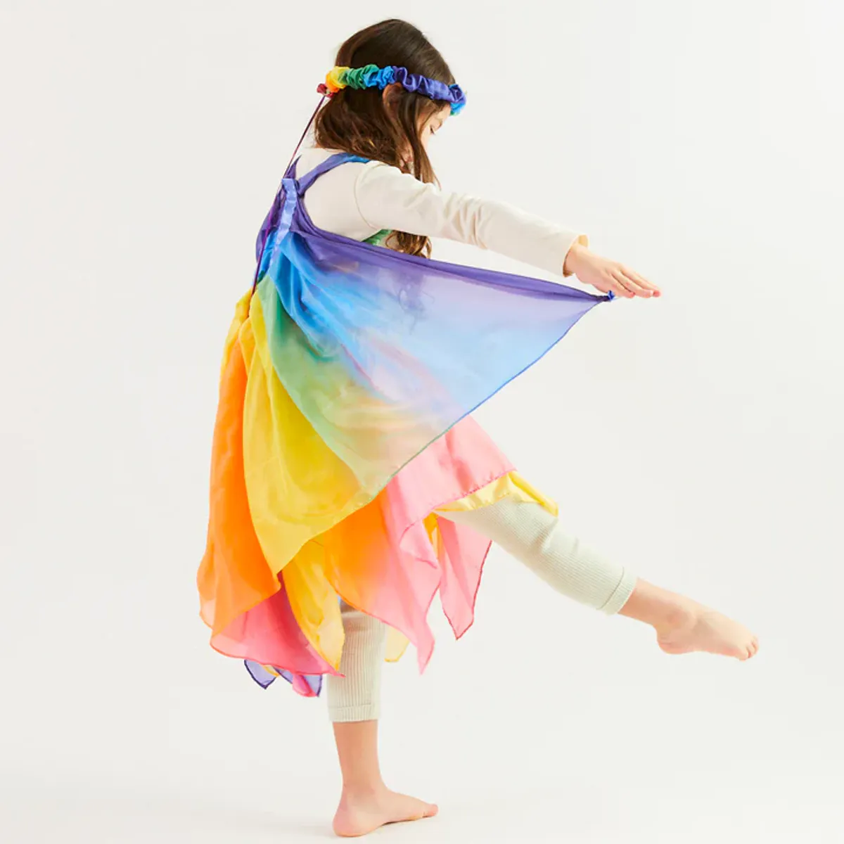 Hårbånd i silke, Regnbue / Sarah´s Silks