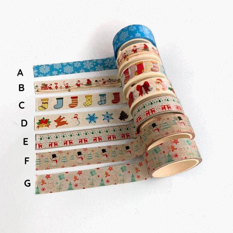 15mm x 5m Washi teip med julemotiv / &Keep