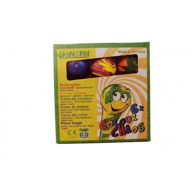 Hovedbilde 6 stk fargekjegler, Color Chaos / ÖkoNORM