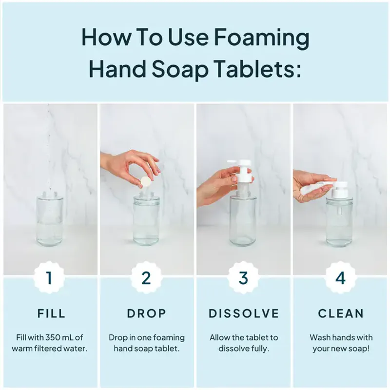 Foaming Hand Soap Refill Tablet, Warm Coconut / Nature Bee